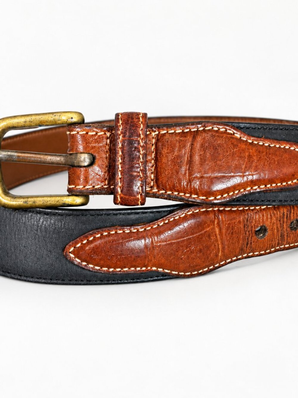 Vintage Trafalgar Men's Belt Oiled Nubuck Leather 40